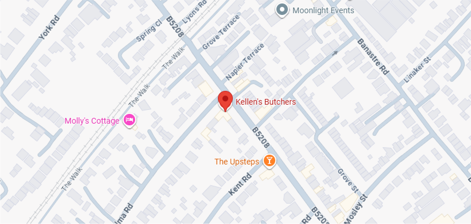 Kellens Butchers - map with location pin